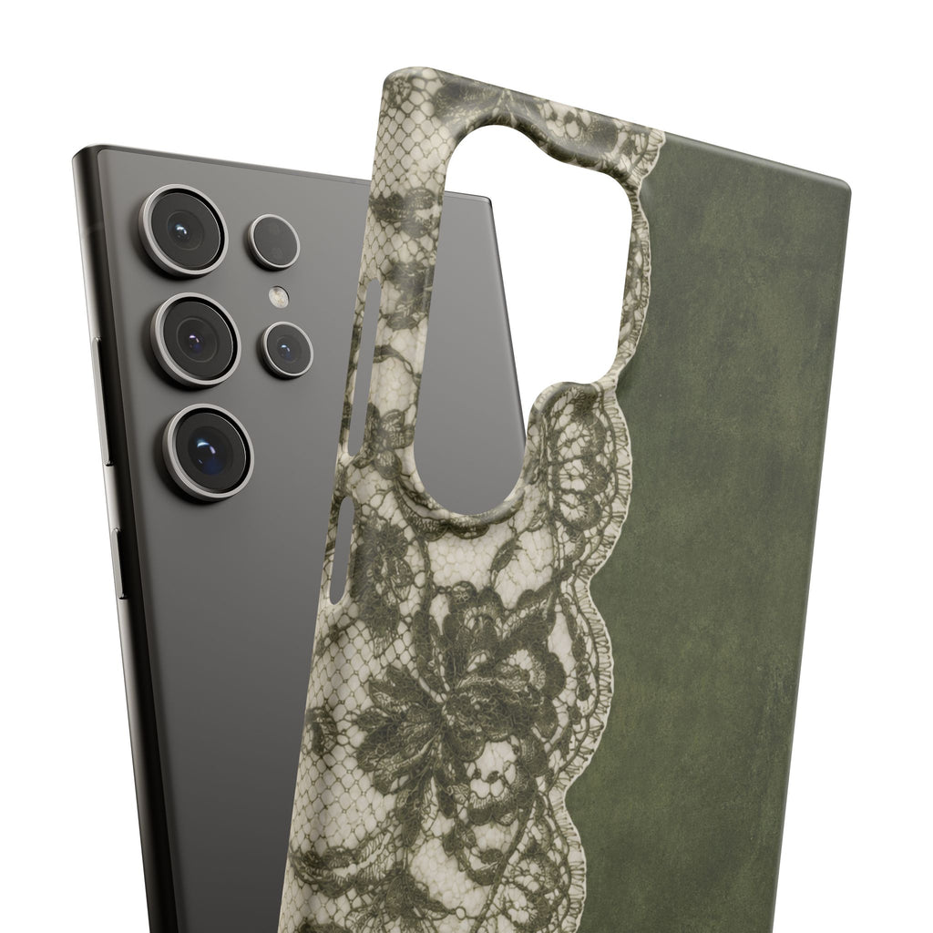 Olive Lace Snap Case