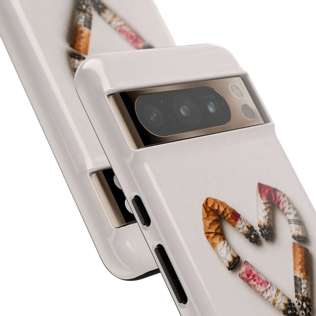 Cigarette Butts Heart Tough Case