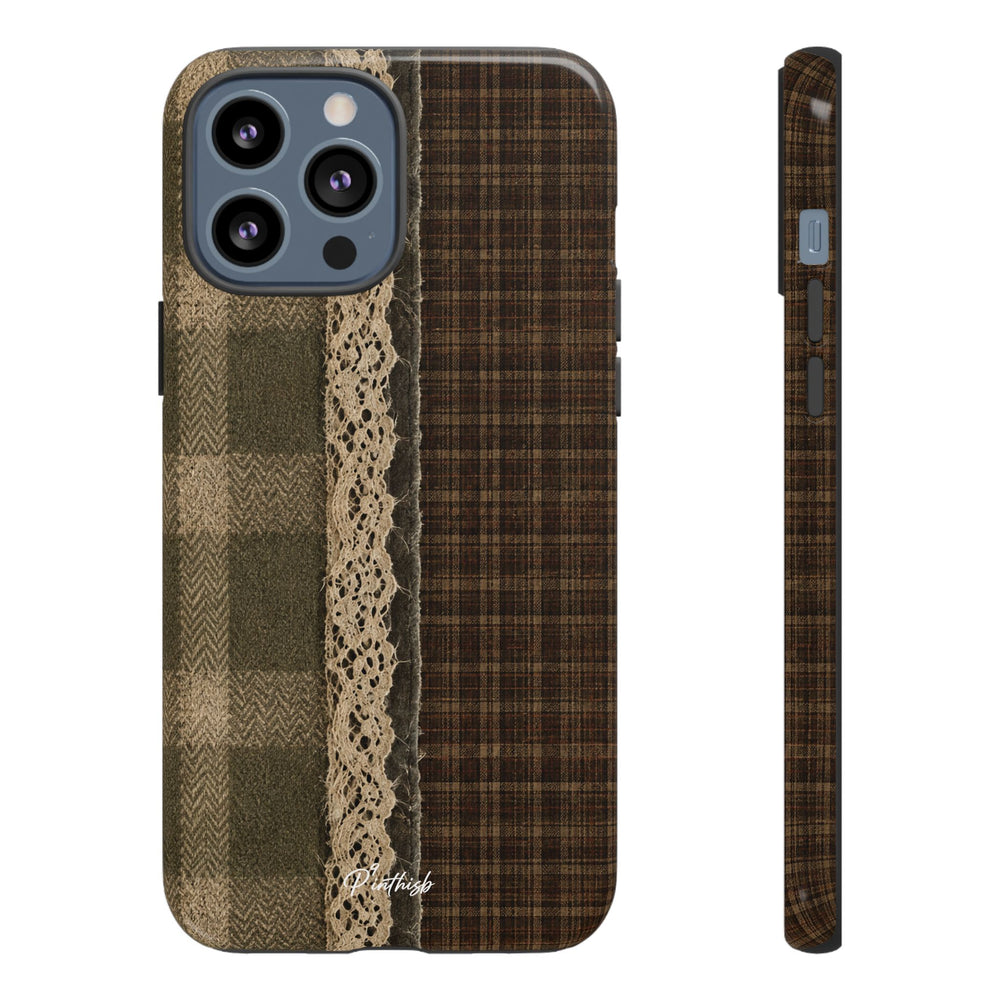 Plaid Lace Tough Phone Case