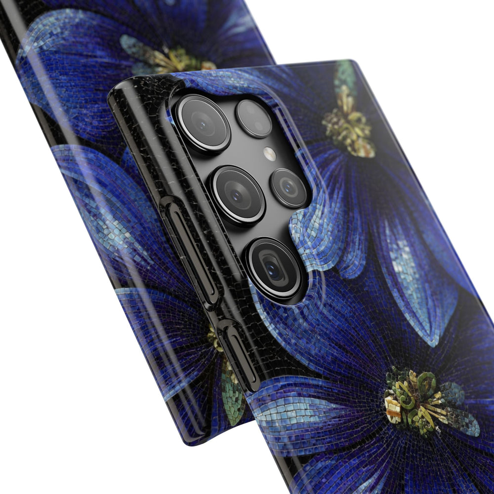 Blue Floral Snap Case