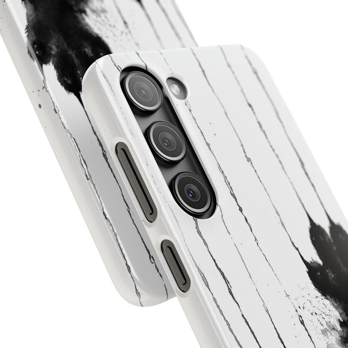 Black Ink Paw Print Snap Case