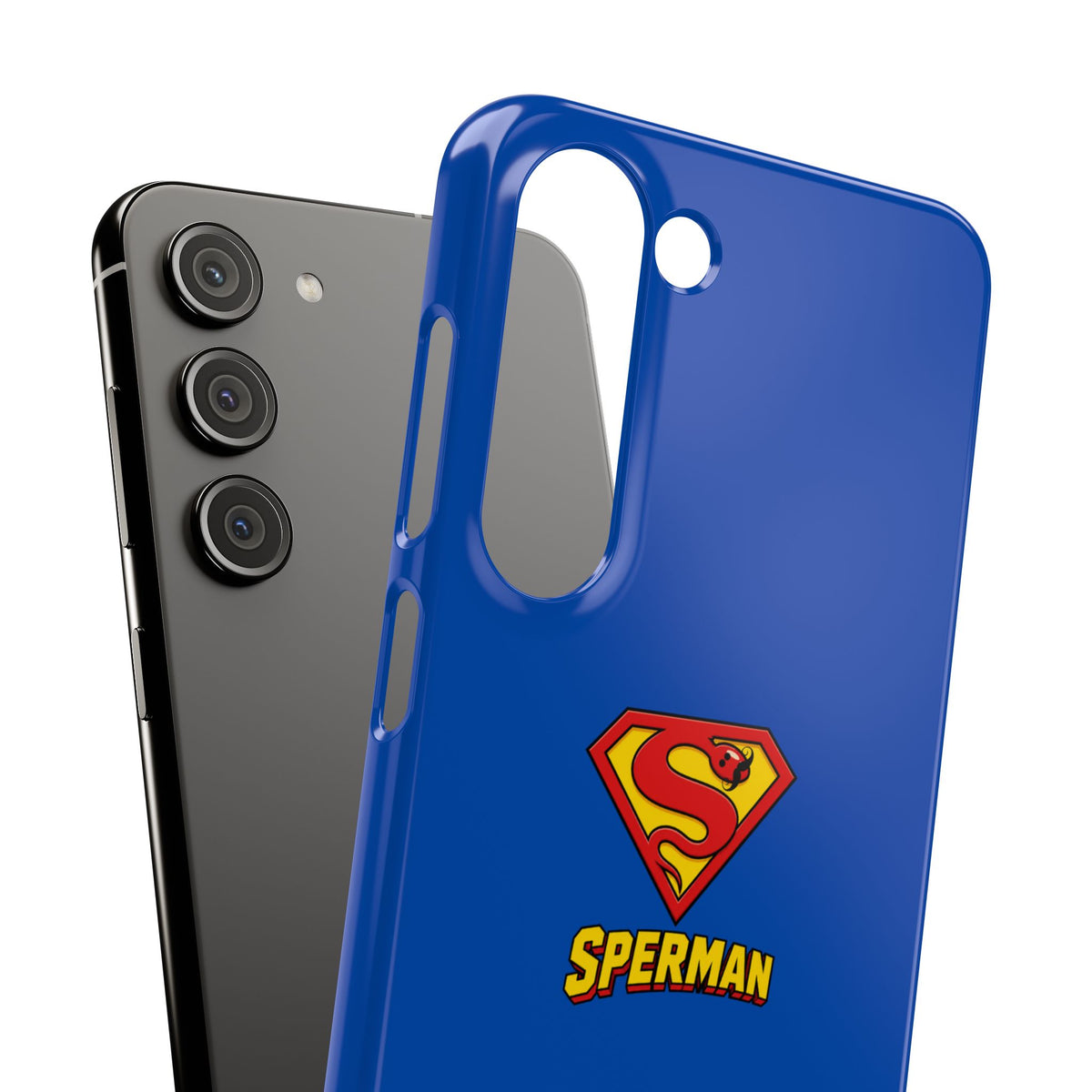"SPERMAN" Parody Logo Snap Phone Case