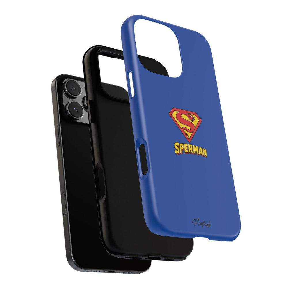 "SPERMAN" Parody Logo Tough Phone Case