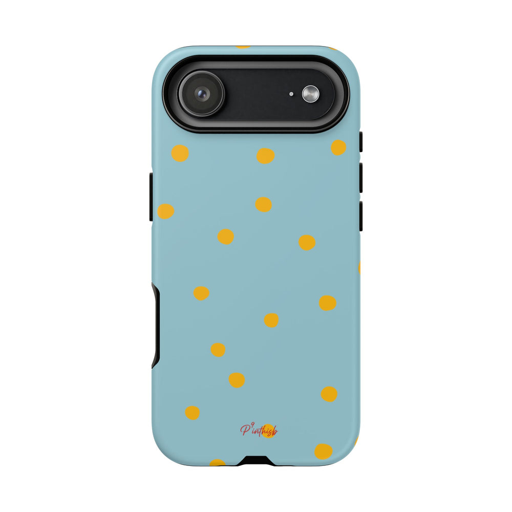 Blue & Yellow Polka Dot Tough Phone Case