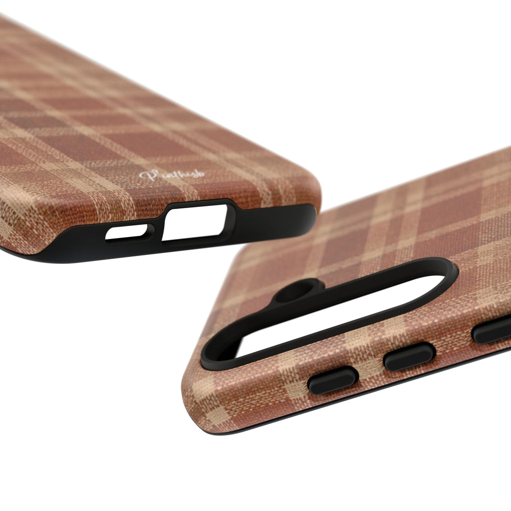 Rustic Brown Cozy Plaid Tough Case