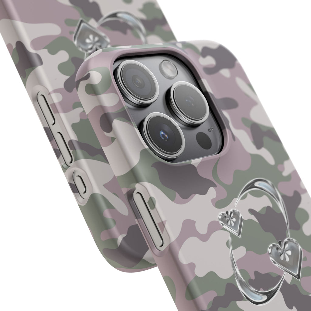 Camouflage Heart Snap Phone Case