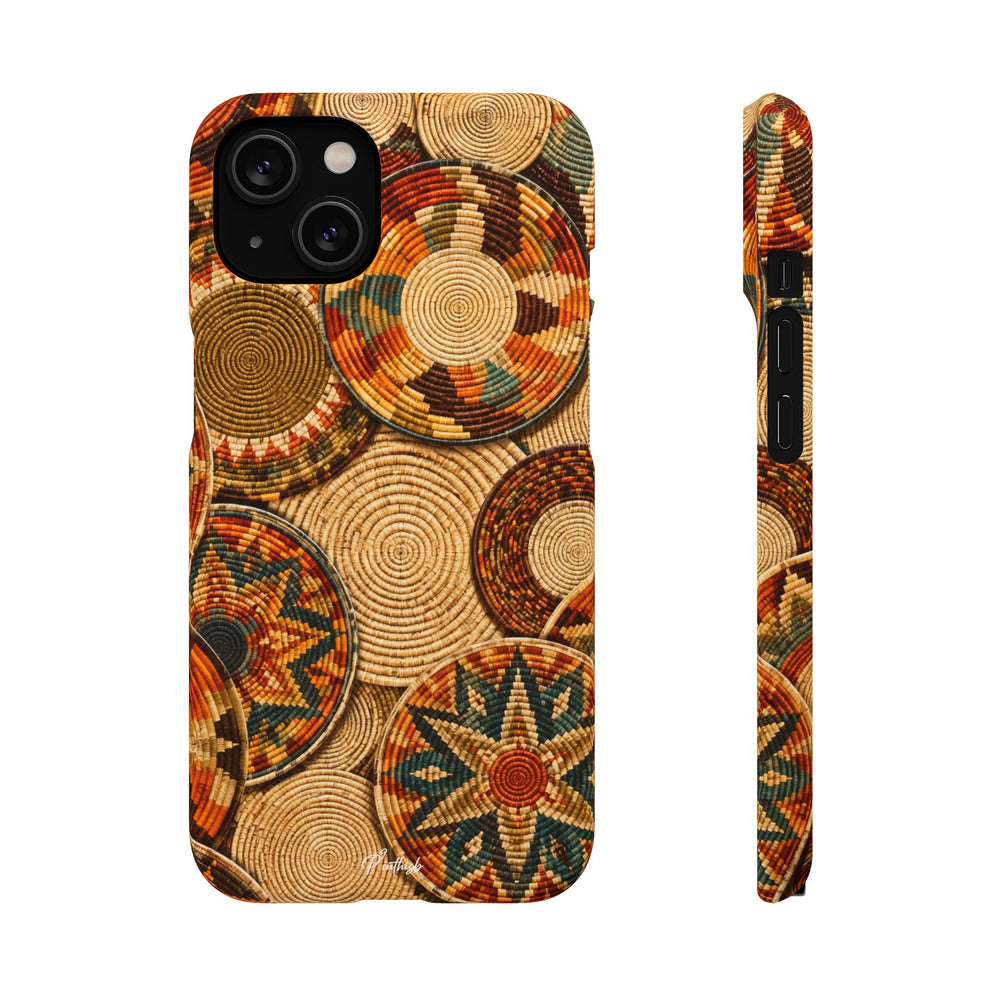 Bohemian Woven Basket Pattern Snap Case