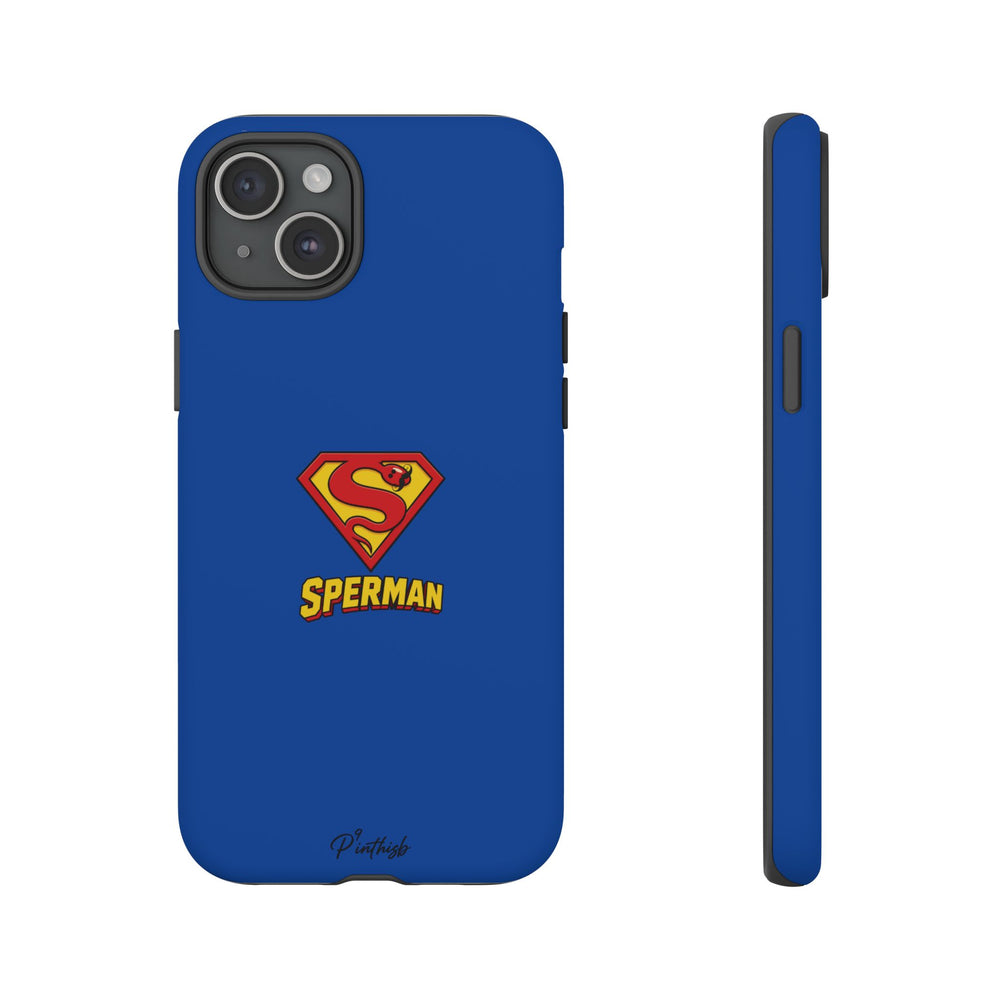 "SPERMAN" Parody Logo Tough Phone Case