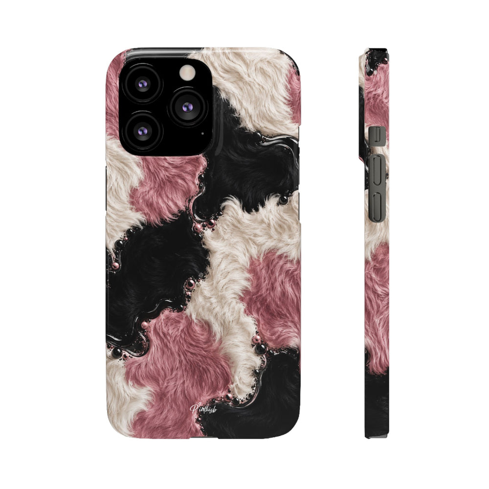 Cow Print Swirl Snap Case