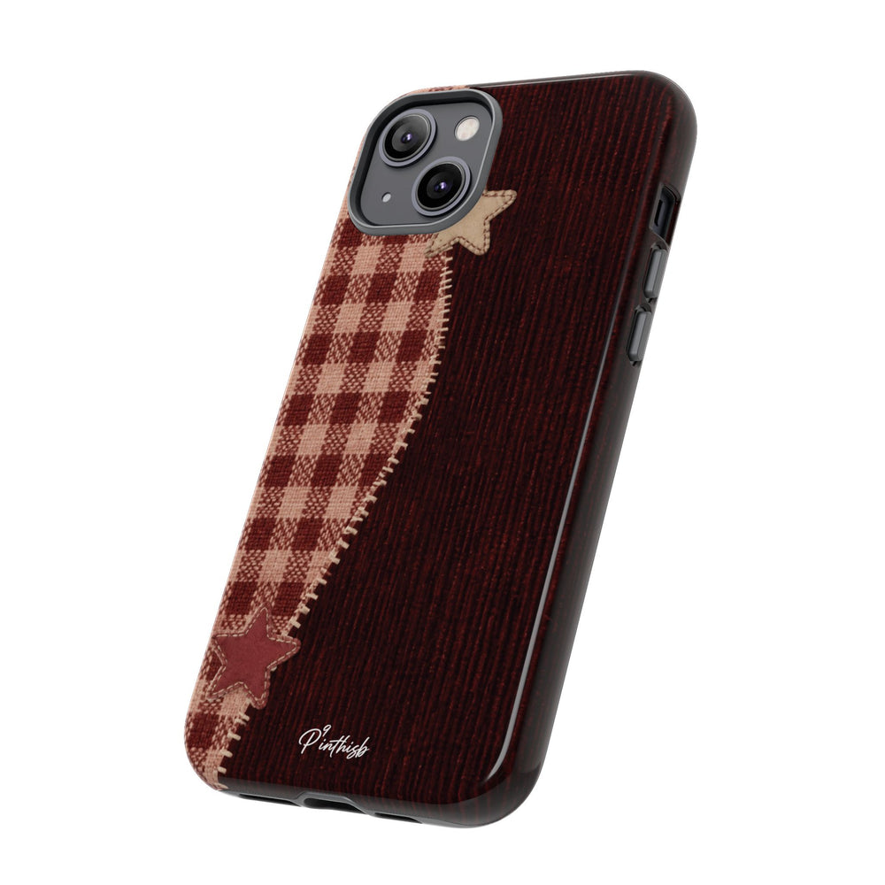 Rustic Plaid Stars Phone Case