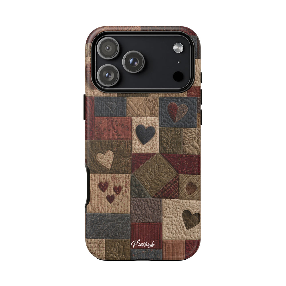 Patchwork Hearts Phone Case