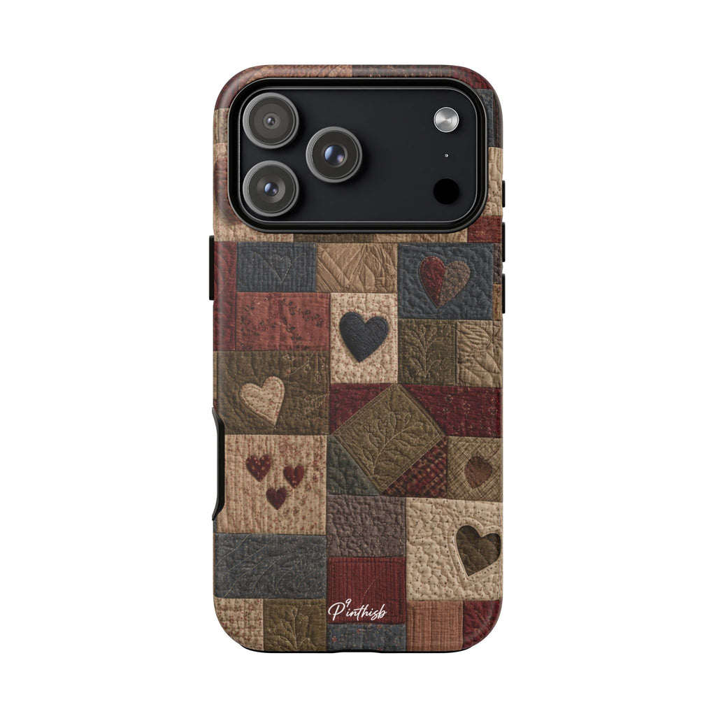 Patchwork Hearts Phone Case