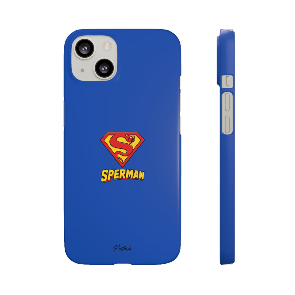 "SPERMAN" Parody Logo Snap Phone Case