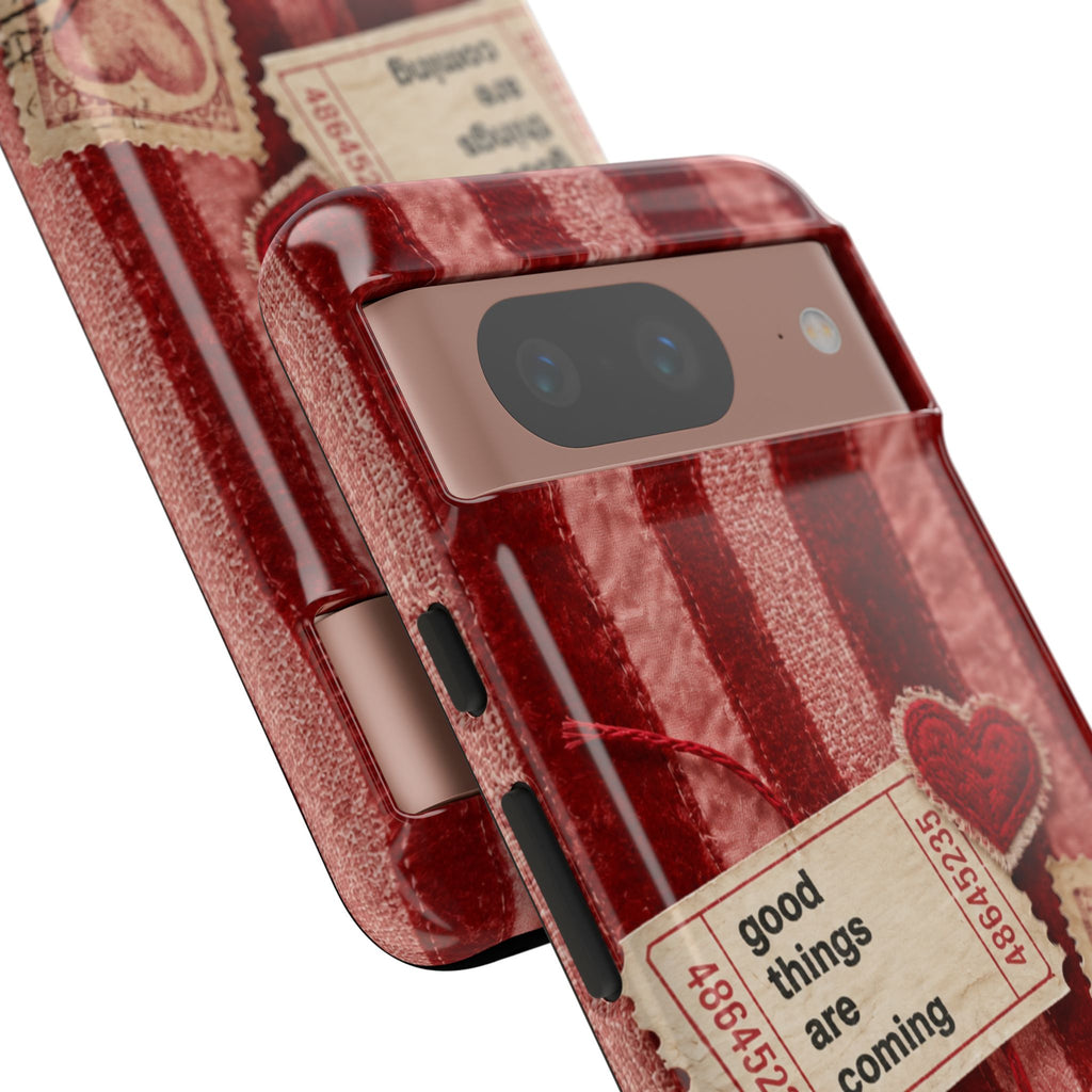 “Good Things Are Coming” Red Phone Case
