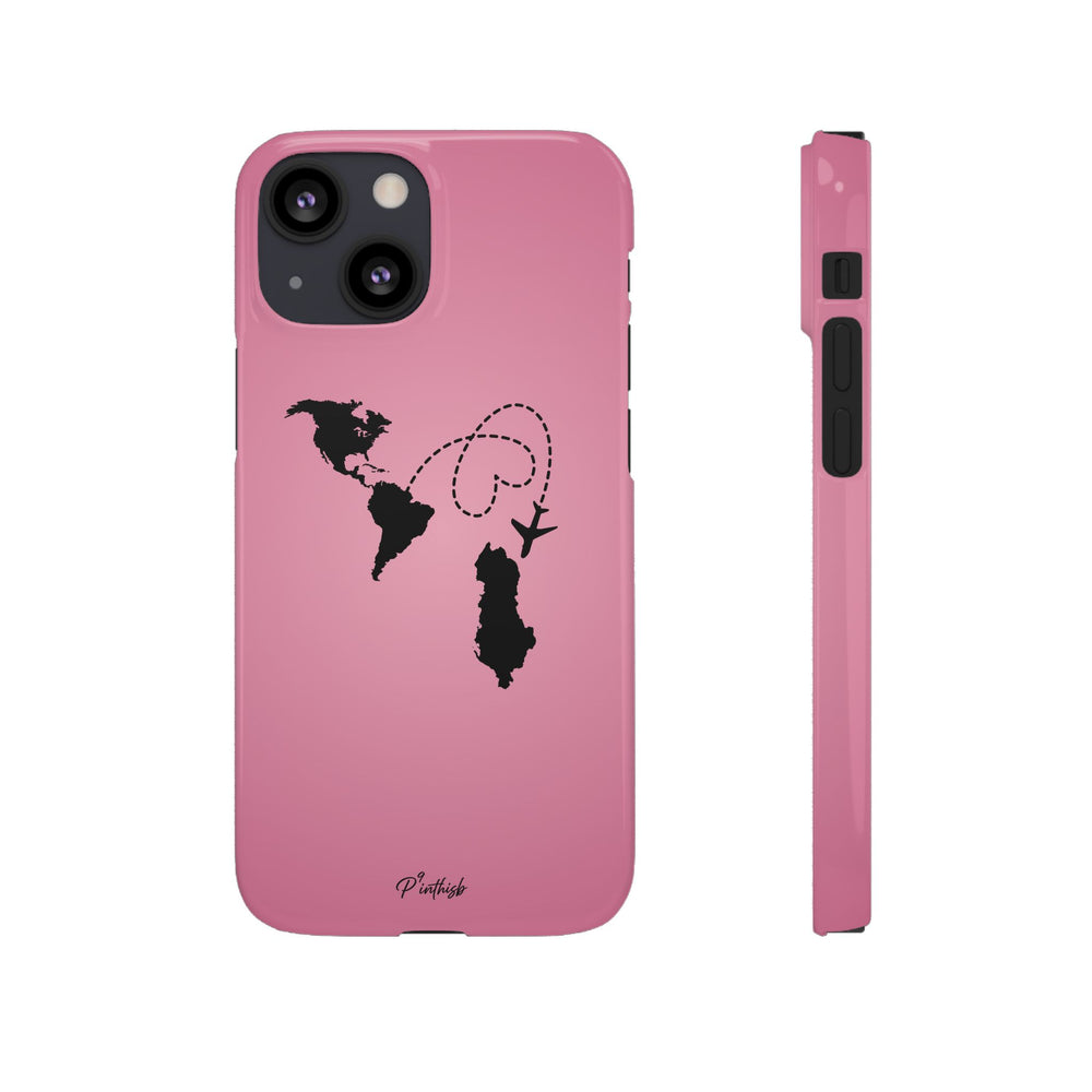 America to Albania Pink Snap Phone Case
