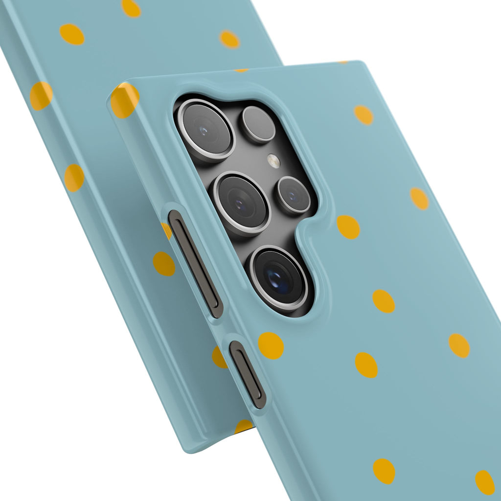 Blue & Yellow Polka Dot Snap Phone Case