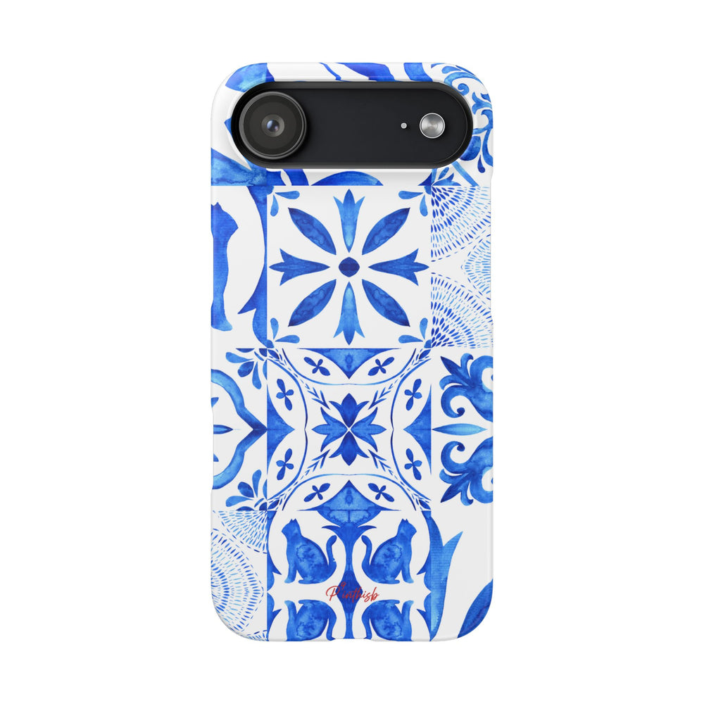 Blue Tile Pattern Snap Phone Case