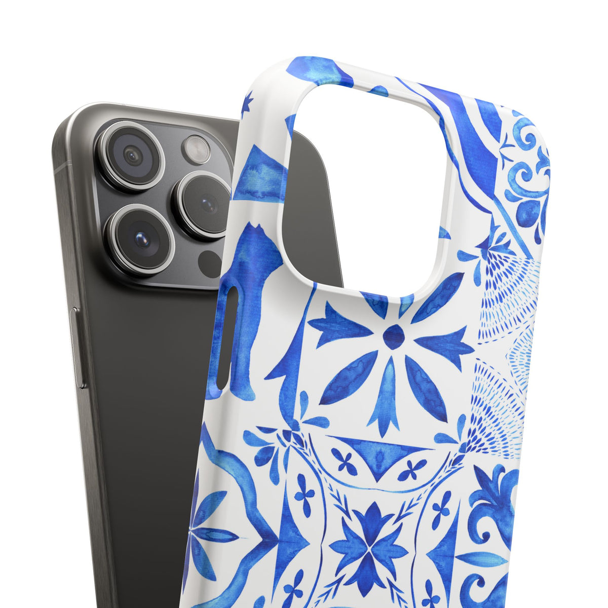 Blue Tile Pattern Snap Phone Case