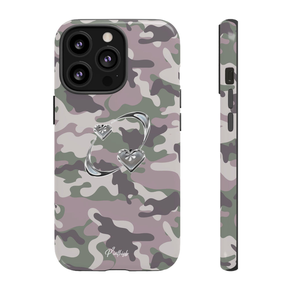 Camouflage Heart Tough Phone Case