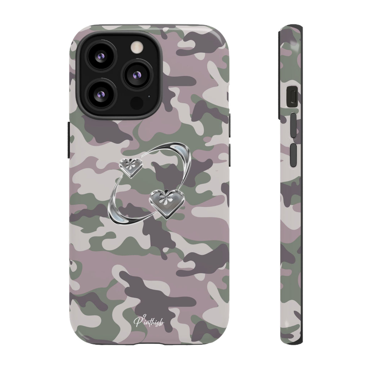 Camouflage Heart Tough Phone Case