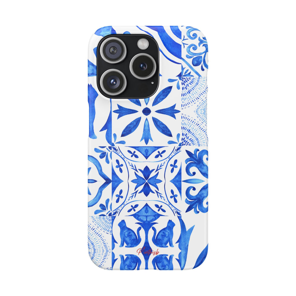 Blue Tile Pattern Snap Phone Case