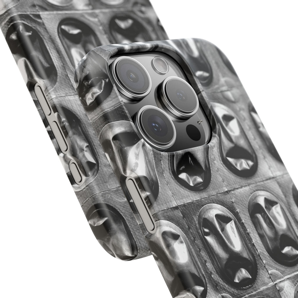 Metallic Mask Grid Snap Case