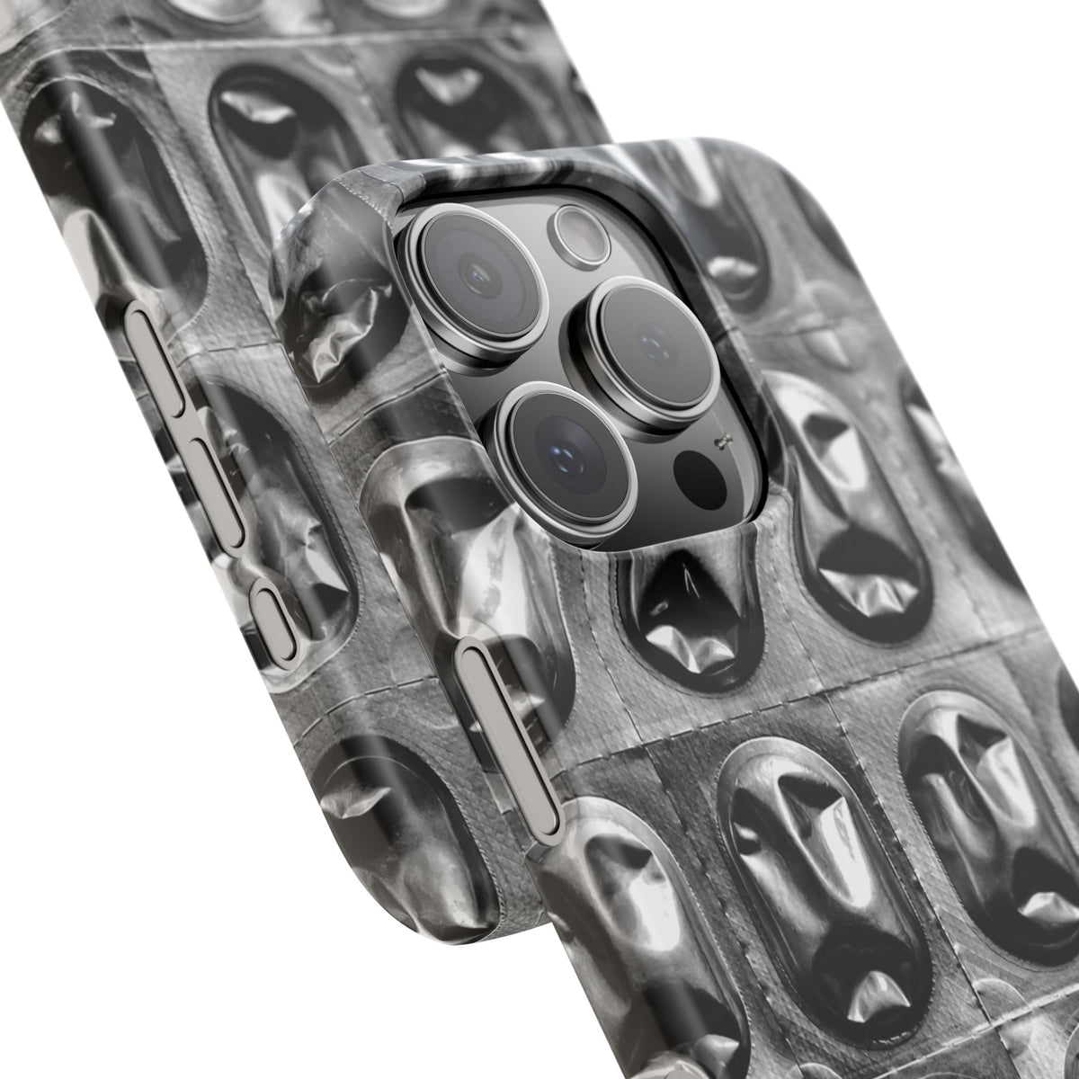 Metallic Mask Grid Snap Case