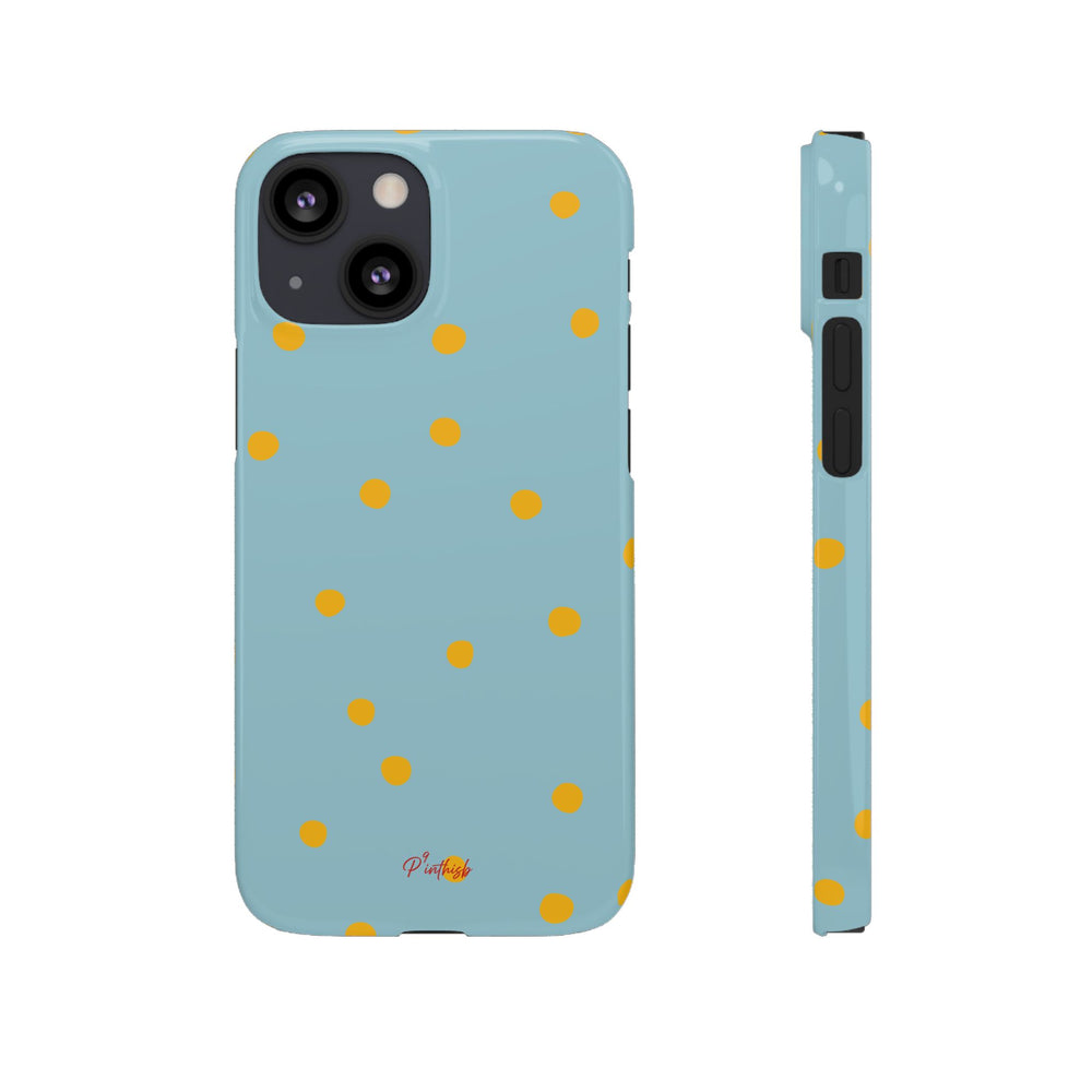 Blue & Yellow Polka Dot Snap Phone Case