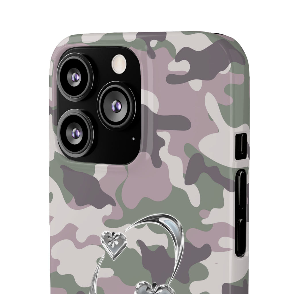 Camouflage Heart Snap Phone Case