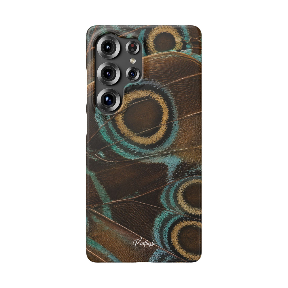 Peacock Feather Pattern Snap Case