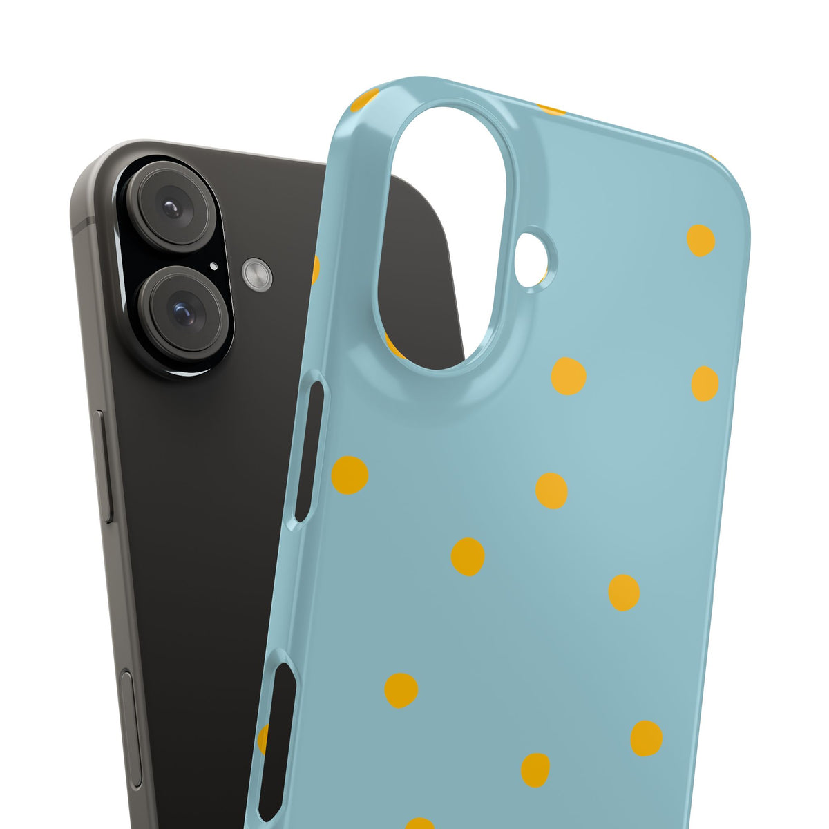 Blue & Yellow Polka Dot Snap Phone Case