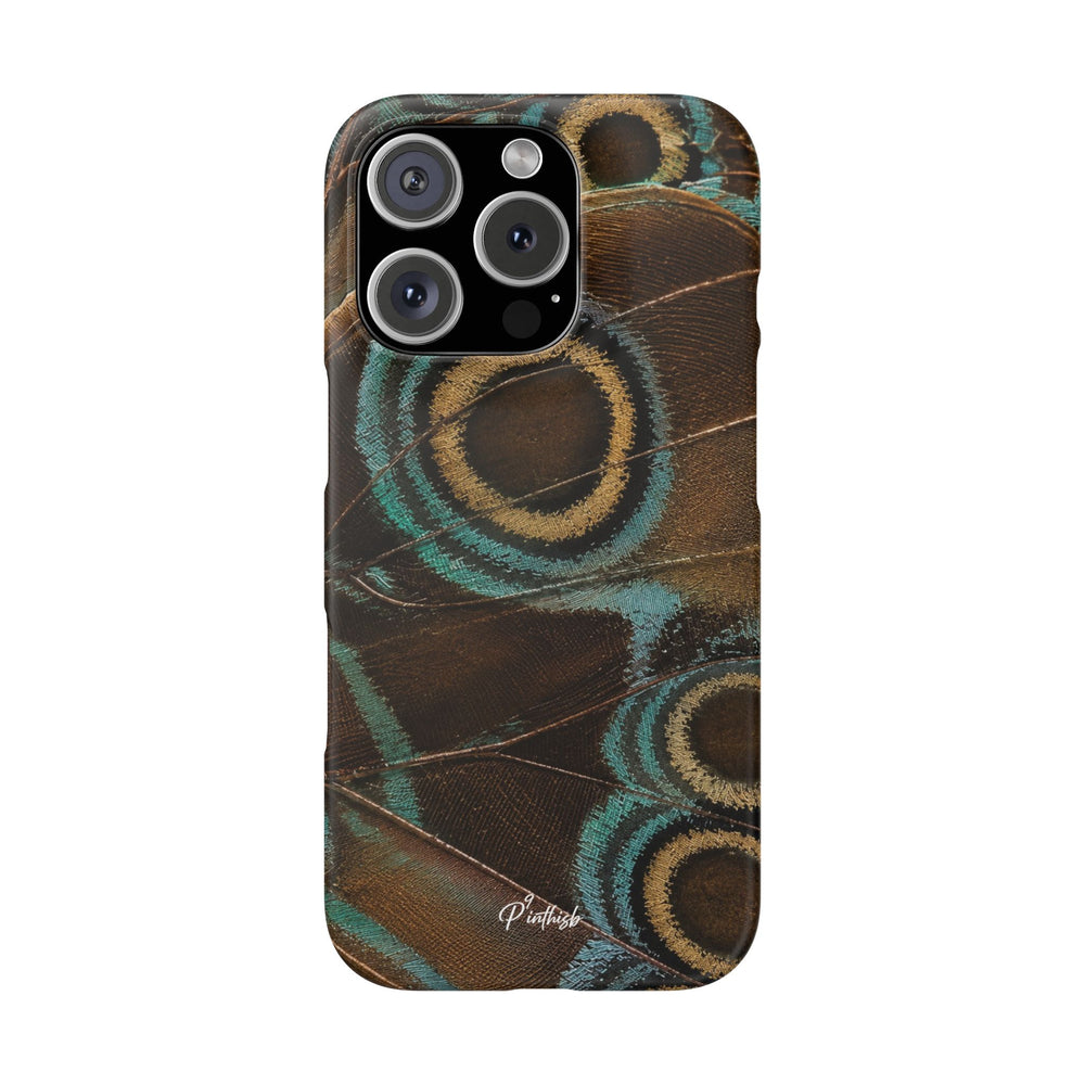 Peacock Feather Pattern Snap Case
