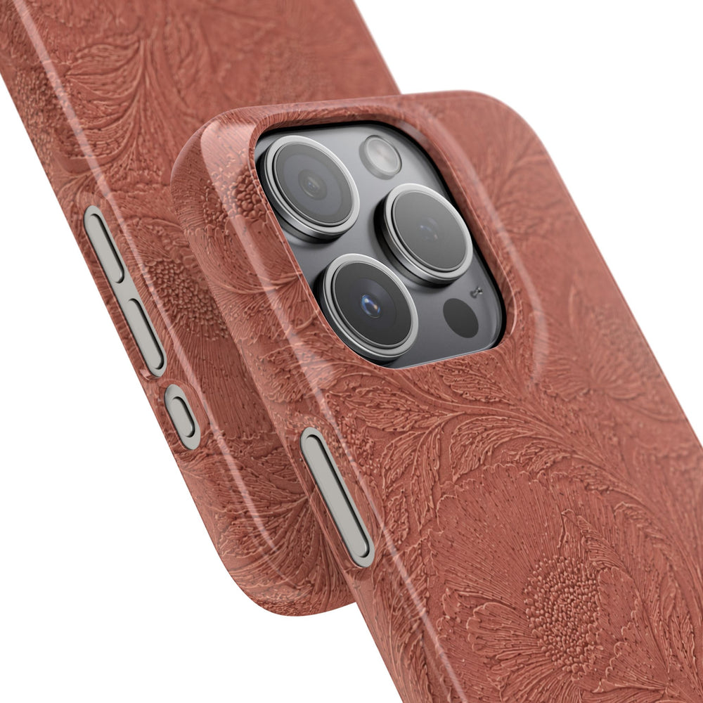 Embossed Floral Snap Case