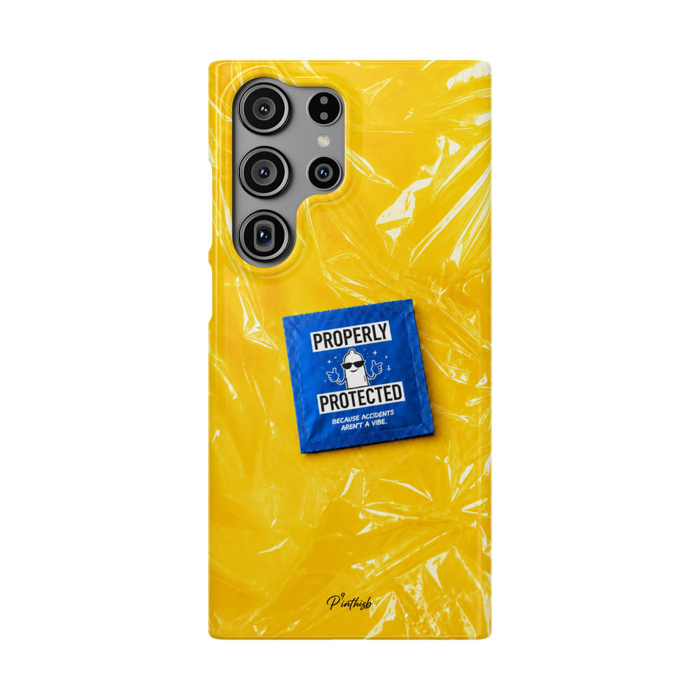 "Properly Protected" Graphic Snap Phone Case