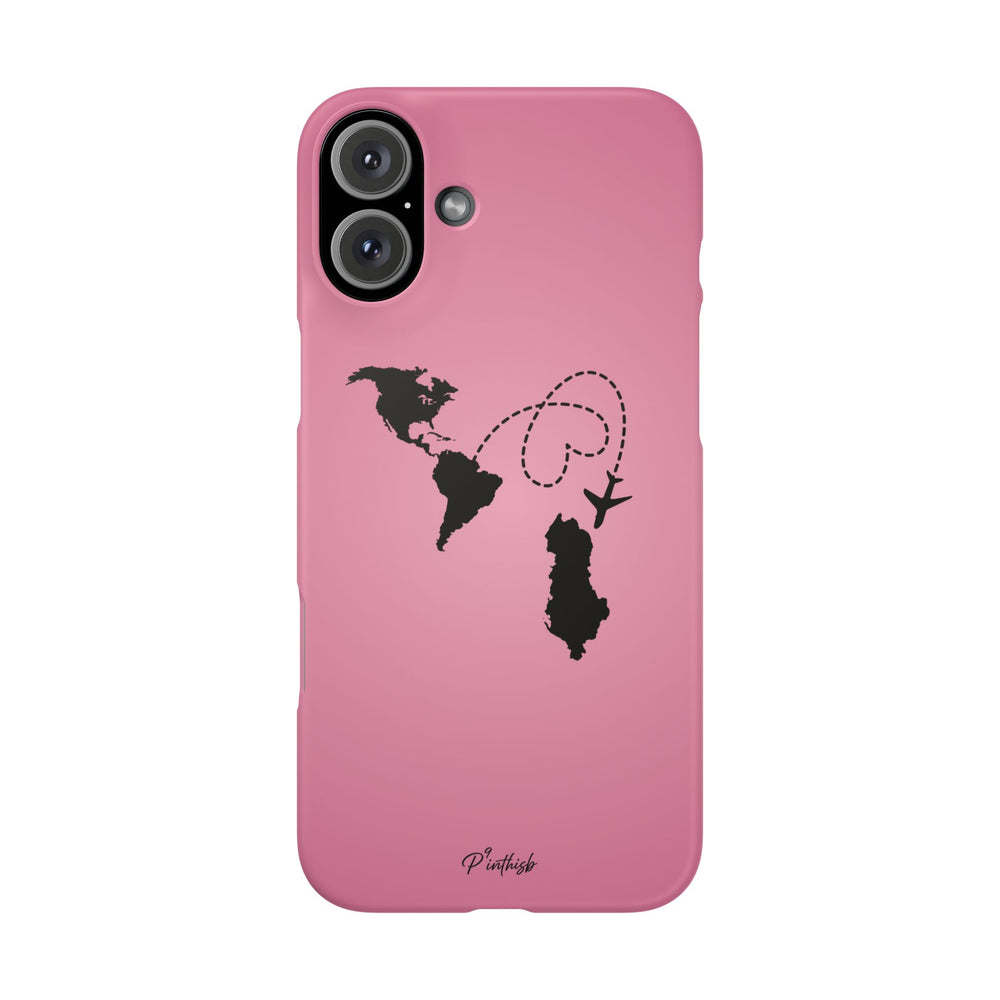 America to Albania Pink Snap Phone Case