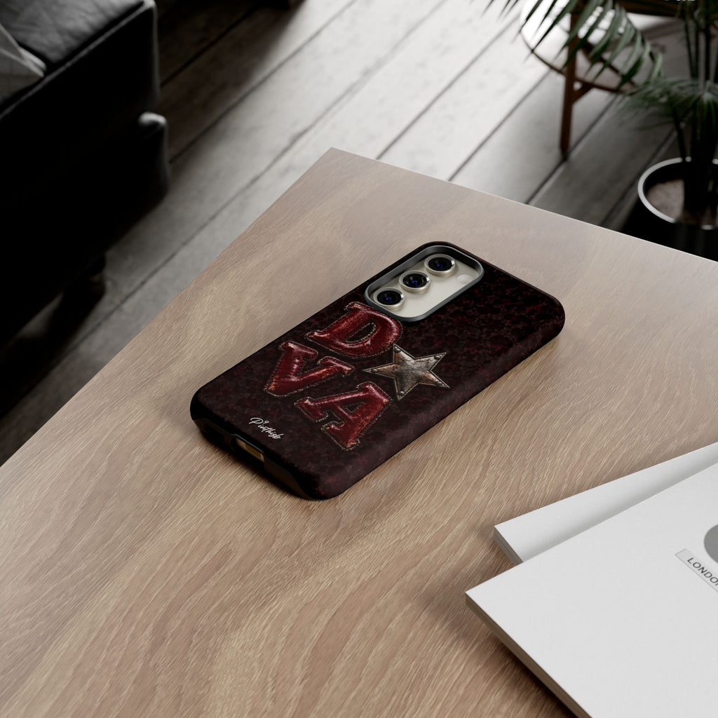 Geometric Blue Diamond Tough Phone Case