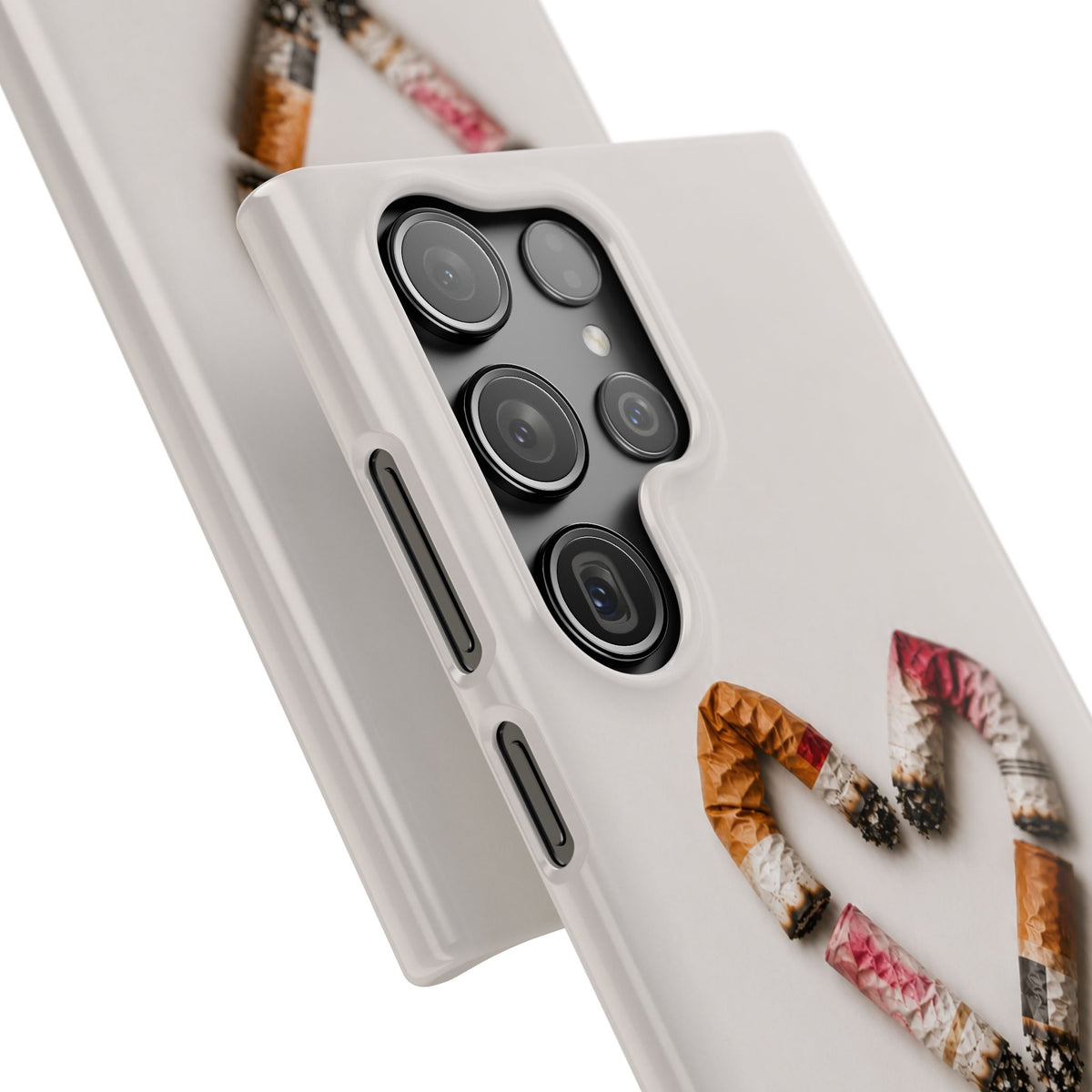 Cigarette Butts Heart Snap Case