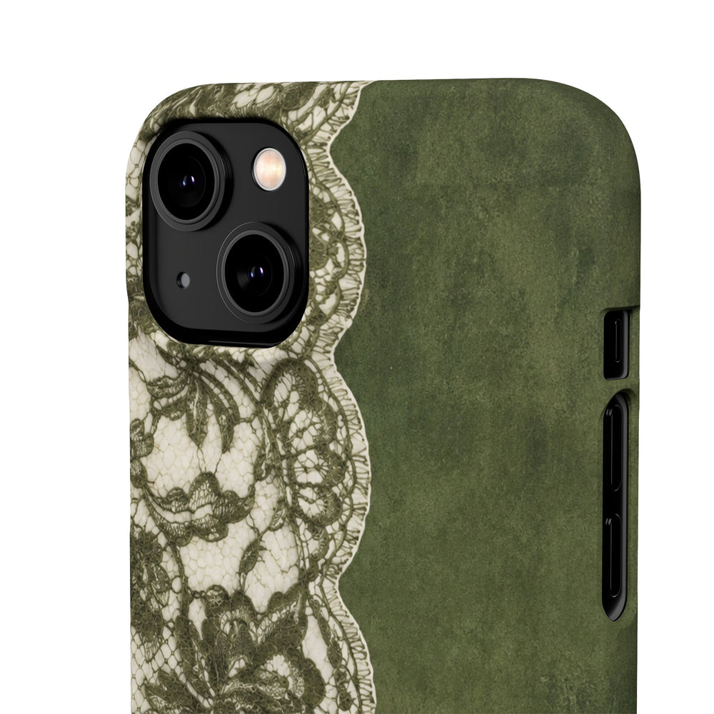 Olive Lace Snap Case