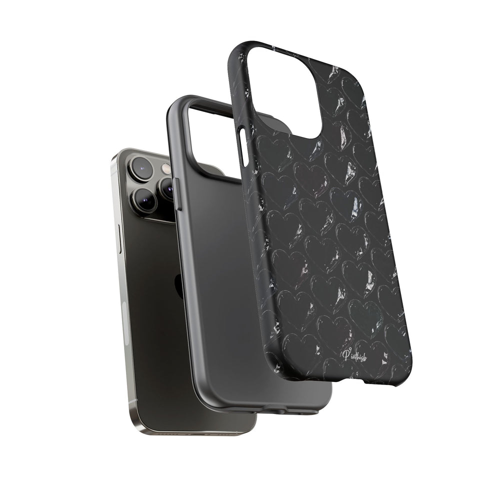 Black Pop Hearts Tough Case