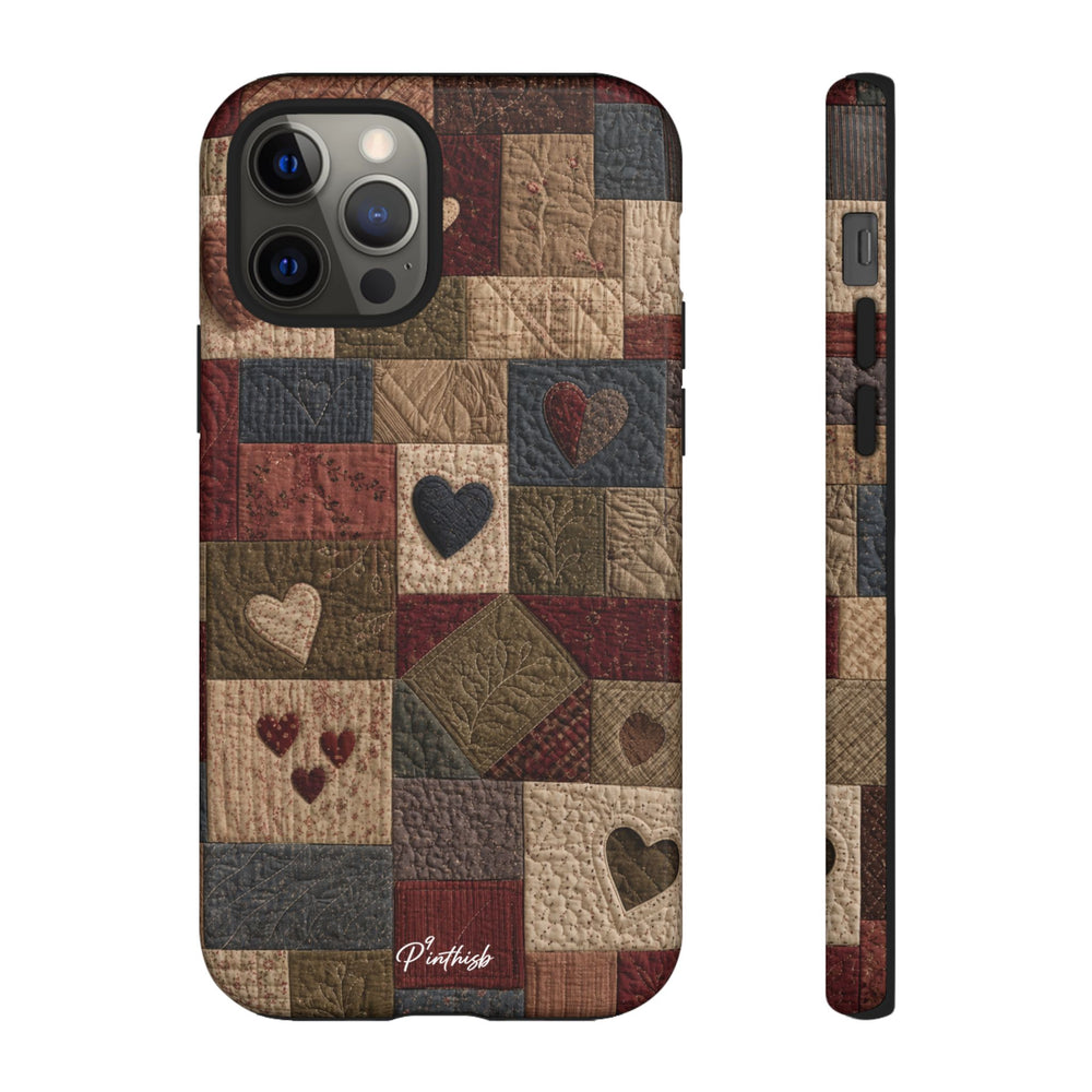 Patchwork Hearts Phone Case