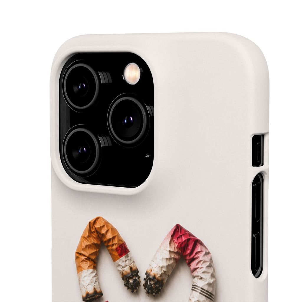Cigarette Butts Heart Snap Case