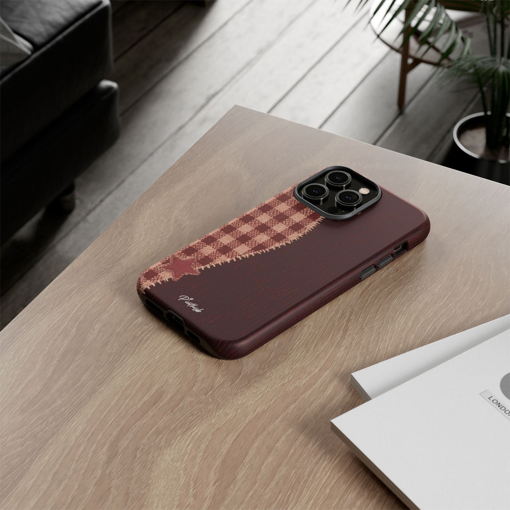 Rustic Plaid Stars Phone Case