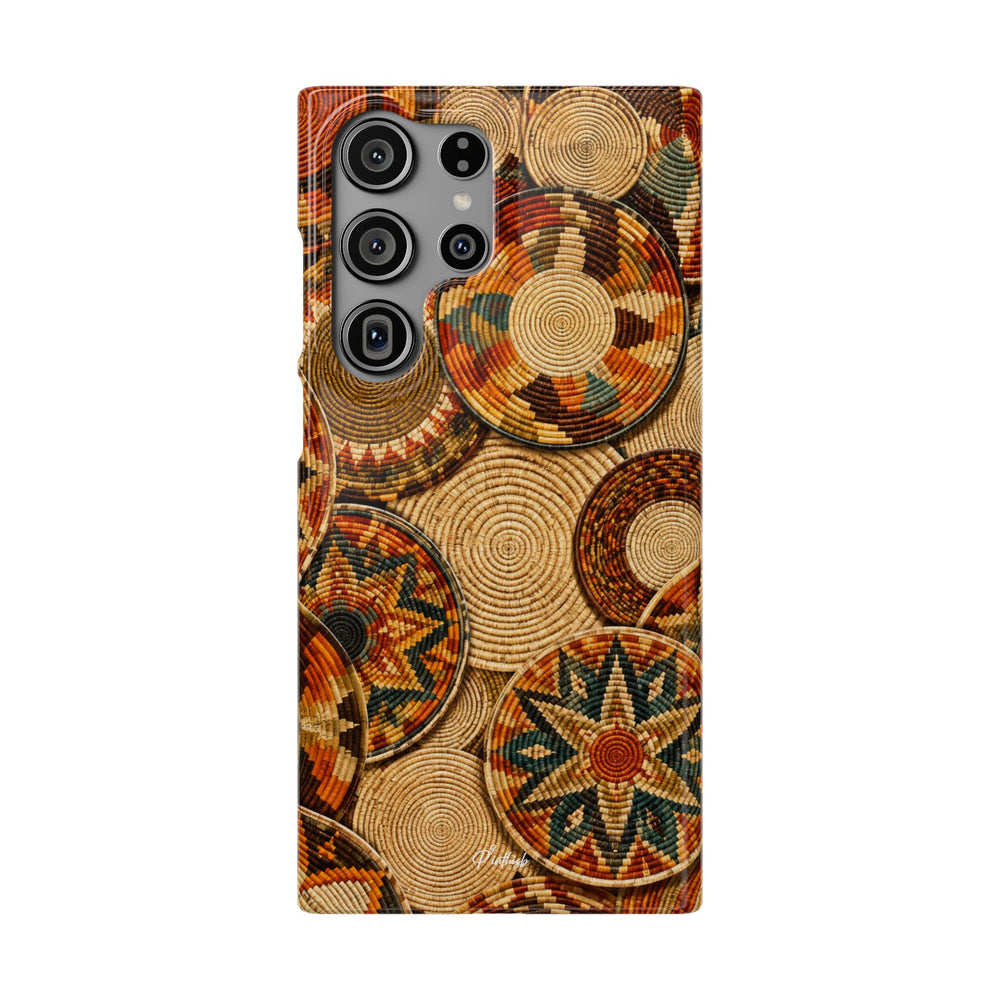 Bohemian Woven Basket Pattern Snap Case