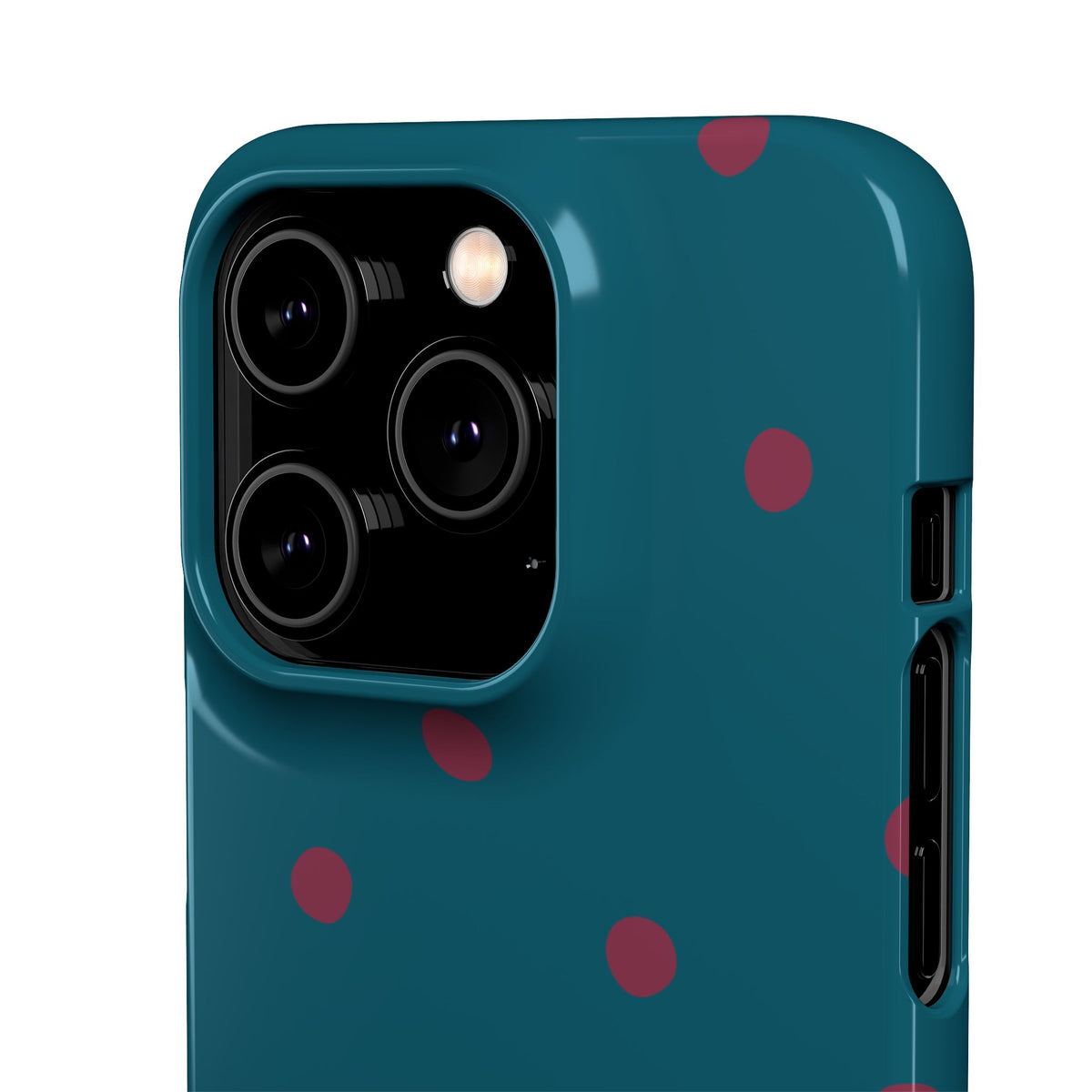 Teal & Burgundy Polka Dot Snap Phone Case