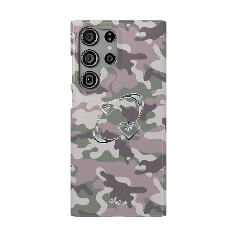Camouflage Heart Snap Phone Case