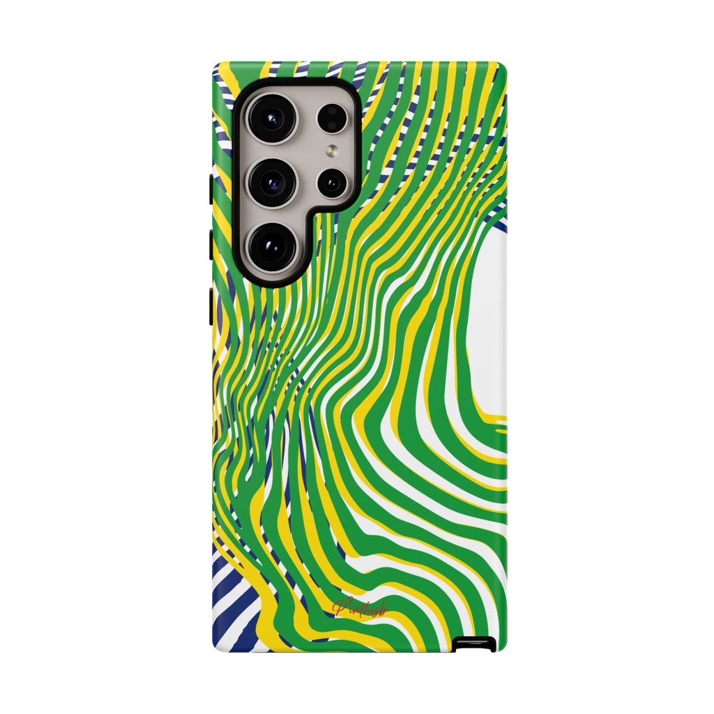 Abstract Green Wave Phone Case