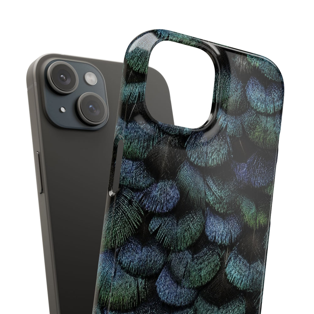 Iridescent Feather Snap Case