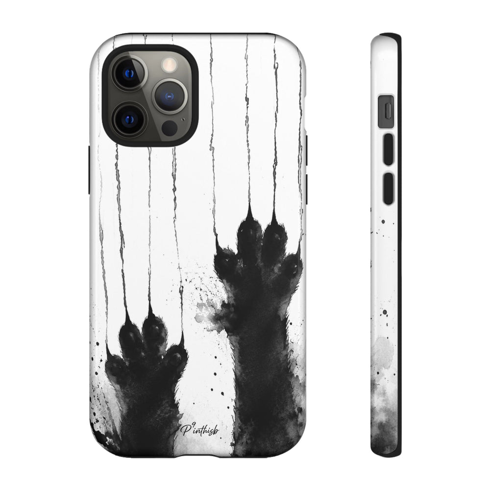 Black Ink Paw Print Tough Case