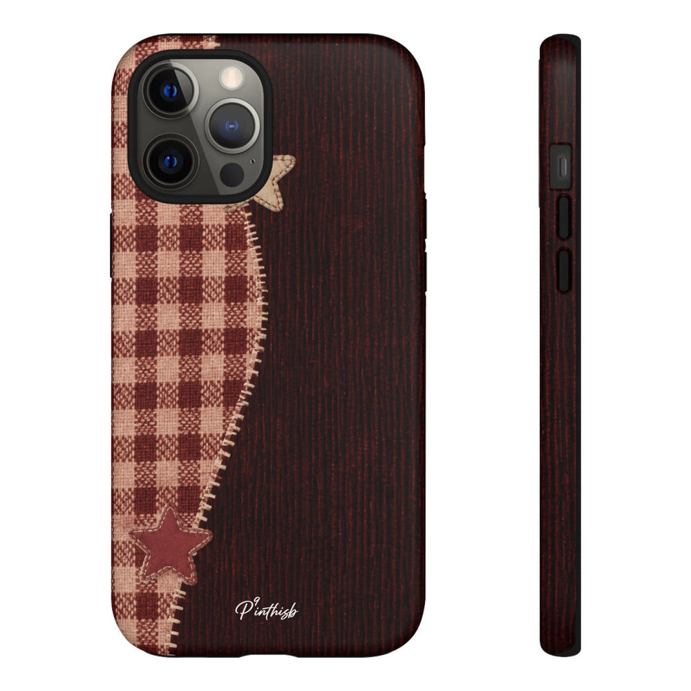 Rustic Plaid Stars Phone Case