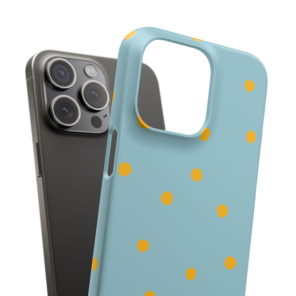 Blue & Yellow Polka Dot Snap Phone Case